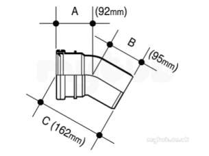 Osma Below Ground Drainage -  4d166 Osma 110mm Single S/r Bend 30deg