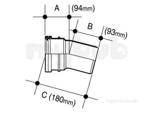 Hepworth Plastidrain -  110mm S/s Bend 11.25 To 15 Deg 4p06a