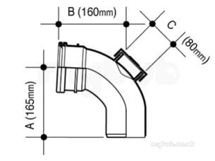 Osma Below Ground Drainage -  4d169 Osma 110mm X 90d Access D/bend