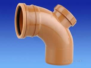 Osma Below Ground Drainage -  4d169 Osma 110mm X 90d Access D/bend