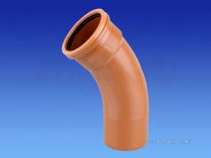 Osma Below Ground Drainage -  4d183 Osma 110mm Single L/r Bend 45deg