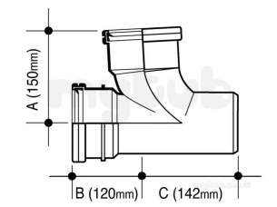 Hepworth Plastidrain -  110mm 87.1/2 Swept Junction 4p08b