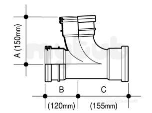 Osma Below Ground Drainage -  4d193 Osma 110mm Double Junction 87.5deg