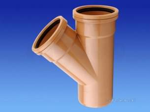Osma Below Ground Drainage -  4d210 Osma 110mm Single Junction 45deg