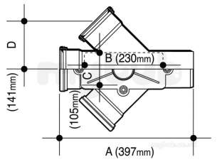 Hepworth Plastidrain -  110mm Double Access Junction 4a13c