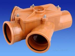 Hepworth Plastidrain -  110mm Double Access Junction 4a13c