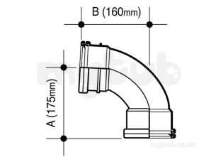Hepworth Plastidrain -  110mm 87.1/2 Bend Double Socket 4p03b