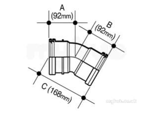 Hepworth Plastidrain -  110mm D/s Bend 22.5 To 30 Deg 4p05b