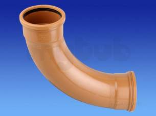 Hepworth Plastidrain -  Hepworth Building 110mm Long Radius Bend 4p07f
