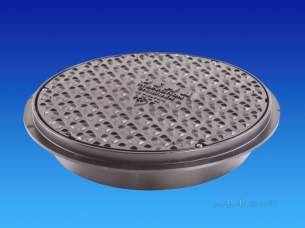 Osma Below Ground Drainage -  Osma Drain 450mm Rd Cover And Frame 15kn Rr Bk 4d924