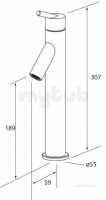 Francis Pegler Brassware -  Axi Tall Basin Mixer And Click Waste Cp