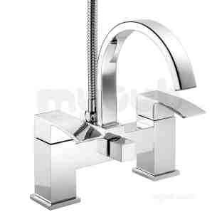 Francis Pegler Brassware -  Marina Two Tap Holes Deck Bath/shower Mixer And Kit Cp