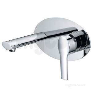 Francis Pegler Brassware -  Mikura Wall Mtd Basin Mixer Chrome Plated 4g3136