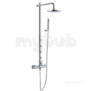 Francis Pegler Brassware -  Mikura Bar Shower And Rigid Riser And Jets