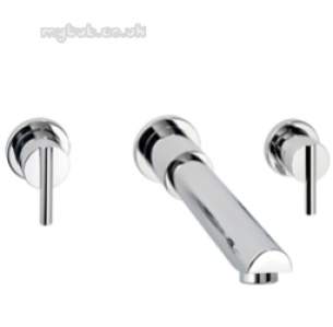 Pegler Luxury Bathroom Brassware -  Pulsar 4g4150 W/m 3 Hole Bath Filler