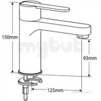 Francis Pegler Brassware -  Strata Basin Mixer And Click Waste