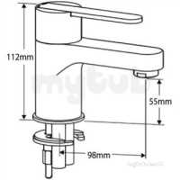 Francis Pegler Brassware -  Strata Mini Basin Mixer And Click Waste