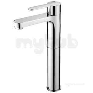 Francis Pegler Brassware -  Strata Tall Basin Mixer And Click Waste