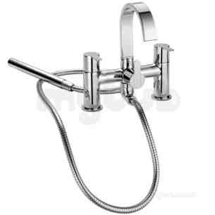 Francis Pegler Brassware -  Strata Two Tap Holes Deck Bath/shower Mixer