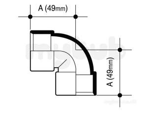 Osma Above Ground Drainage -  4m160w White Osma 32mm 90 Degree Knuckl Bend