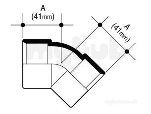 Osma Above Ground Drainage -  4m163b Black Osma 32mm Bend-45deg