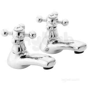 Mercia Brassware -  Mercia Traditional Bath Pillar Taps