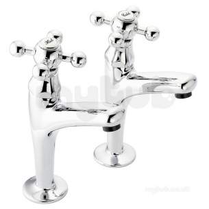 Mercia Brassware -  Mercia Trad High Neck Sink Pillars