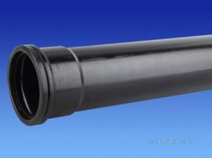 Osma Above Ground Drainage -  Osma 4s043b Black 3m 110mm S/s Pipe