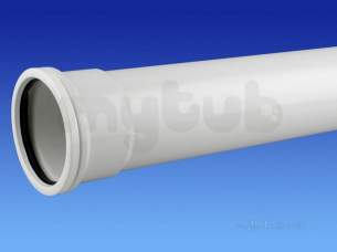 Hepworth Soil and Rainwater -  4 Inch X 4m Single Socket Soil Pipe Sp4ss-b