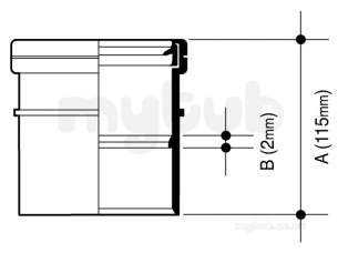 Osma Above Ground Drainage -  4s124g Grey Osma 110mm Single Socket