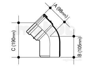 Hepworth Soil and Rainwater -  Hepworth Building 4 Inch X 135deg Soil Bend S15-b