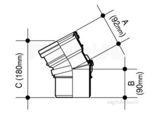 Osma Above Ground Drainage -  4s173g Grey Osma 110mm 30d Adj Bend