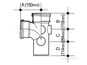Osma Above Ground Drainage -  4s195b Osma Black 87.1/2deg Brch-5 Bosses