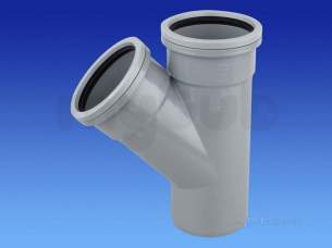 Hepworth Soil and Rainwater -  3 Inch 45deg Branch Spigot Tail S27/3-g