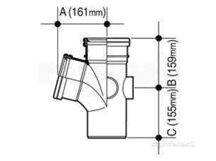 Osma Above Ground Drainage -  4s220g Grey Osma 110mm 104d S/branch