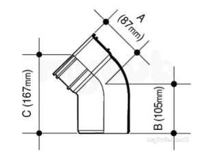 Osma Above Ground Drainage -  4s263b Black Osma 110mm Sw/s Bend 45deg