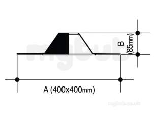 Osma Above Ground Drainage -  4s281g Osma 110mm Pipe Flash 400x400flat
