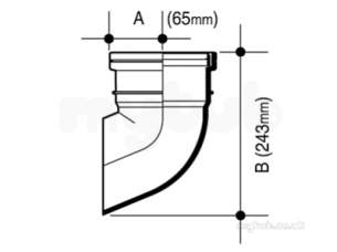 Osma Above Ground Drainage -  4s288g Grey Osma 110mm Rw Shoe 4s288 G