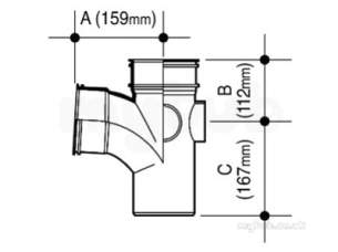 Osma Above Ground Drainage -  4s290b Black 110mm Sw/s Eq Single Br 87.5