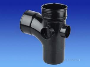 Osma Above Ground Drainage -  4s290b Black 110mm Sw/s Eq Single Br 87.5