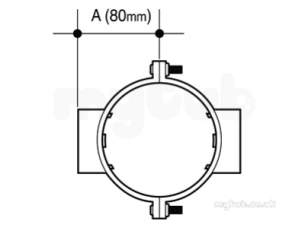 Osma Above Ground Drainage -  4s318g Grey Osma 110mm Double Strap Boss