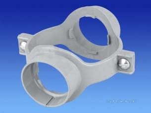 Osma Above Ground Drainage -  4s318g Grey Osma 110mm Double Strap Boss