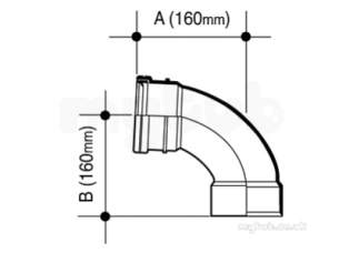 Osma Above Ground Drainage -  4s361g Grey Osma 110mm 92.5d Bend Solvnt