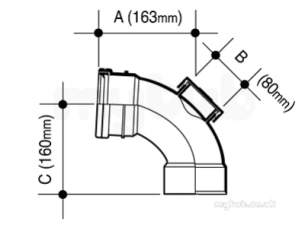 Osma Above Ground Drainage -  4s369g Grey Osma 4 Inch 90d Solvent Sckt Acc