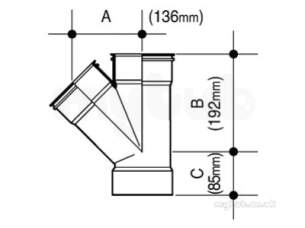 Osma Above Ground Drainage -  4s410b Blk Osma 45deg D/sw S/gle Branch