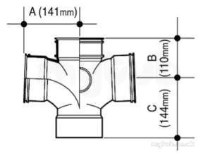 Osma Above Ground Drainage -  4s430e Olive D/sw Double Branch-87.5deg