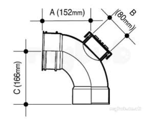 Osma Above Ground Drainage -  4s469b Black 110mm D/sw Access Bnd 87.5