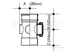 Osma Above Ground Drainage -  4s474b Osma Black D/sw Bossd Access Pipe