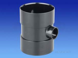 Osma Above Ground Drainage -  4s483b Black 110mm D/sw Bossed Pipe 32mm
