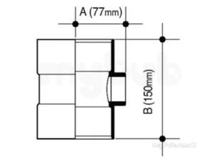 Osma Above Ground Drainage -  4s484b Black 110mm D/sw Bossed Pipe 40mm